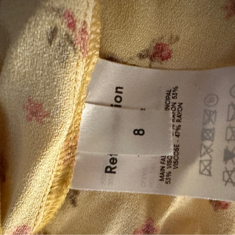 Reformation Yellow Floral Mini Dress Sette - Picture 4 of 4